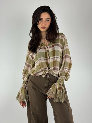 Camicia in fantasia quadri - S26C536