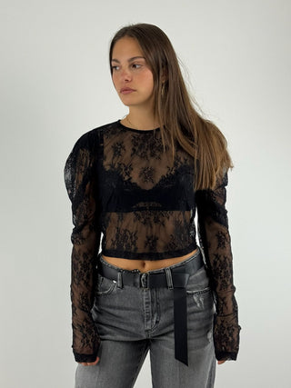Maglietta pizzo spalle larghe - RMA-P009