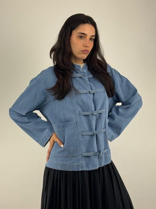 Giacchino in jeans alamari - 54361