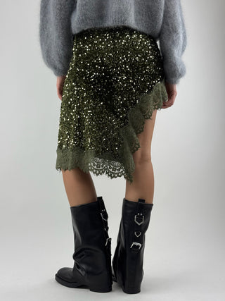 Gonna asimmetrica paillettes - W25GC65