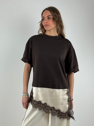 T-shirt con pizzo - S26M195