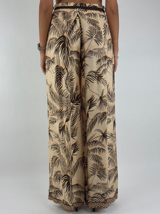 Pantalone fantasia foglie - PP403T402F