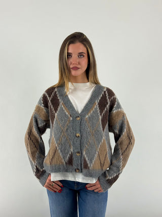 Cardigan fantasia triangolo - 7611