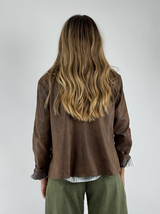 Giacca ecopelle monopetto - 26B949