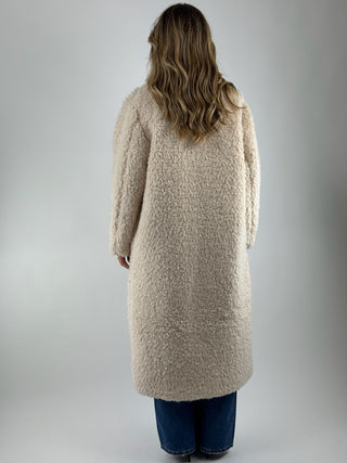 Cappotto lungo ecopelliccia - S0064