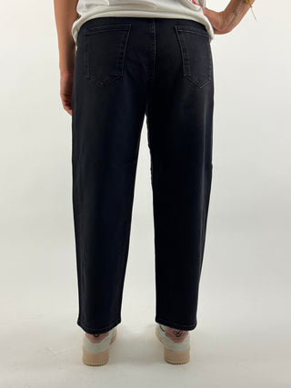 Jeans lavaggio nero slavato  - F004-EBM94