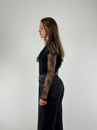 Body maniche in pizzo - KA469