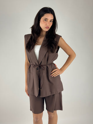 Gilet con cinturino - J1039I121