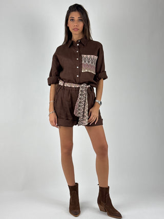 Camicia taschina etnica - S26CG16