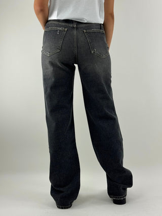 Jeans vita alta gamba dritta - DF5064
