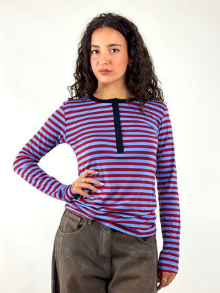 Maglia serafino rigato - MXT-R195