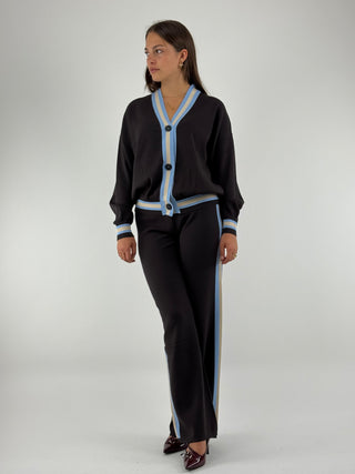 Cardigan rigati con bottoni - W5HMG42A418