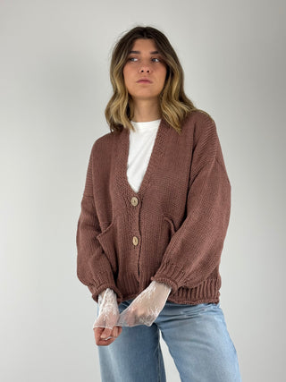 Cardigan bottoni tasche - JIT-Q007