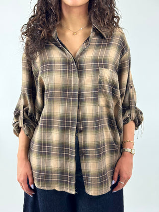 Camicia Oversize a Quadri - V03A0728