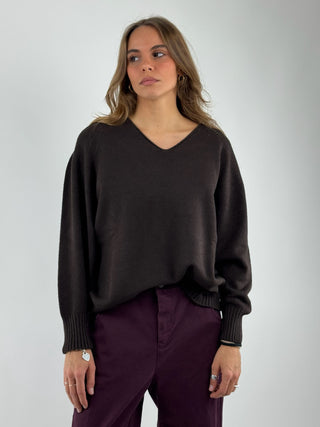 Maglia scollo v manica larga - FA106N
