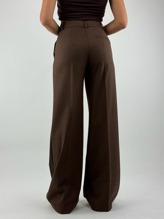 Pantalone a gamba dritta gessato - 17206/4600