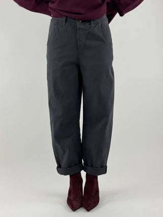 Pantalone ovetto cotone con elastico dietro - AL-2030