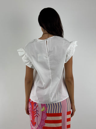 T-shirt con maniche a volant - TAB3191