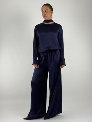 Pantalone a palazzo con elastico - PWG-P029