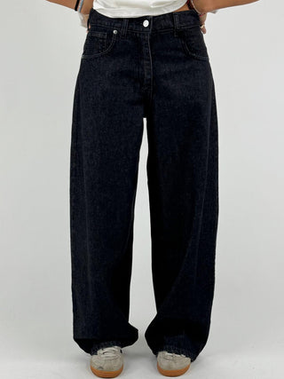 Jeans baloon ‘Bella’ nero - PLS-R104