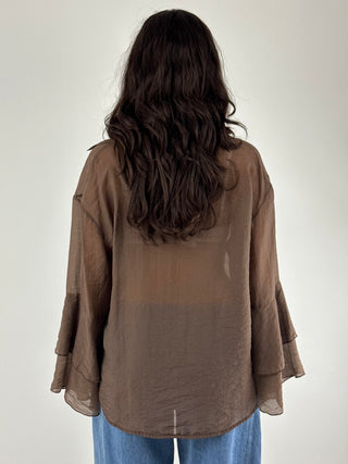 Camicia con balze - W02G0736