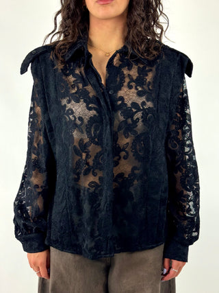 Camicia in pizzo floreale - CVI-R037