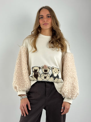 Felpa teddy - W26M357