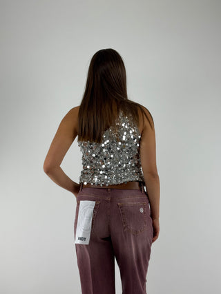 Top monospalla paillettes - 37490