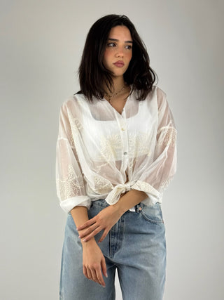 Camicia con ricamo - S26M739RI