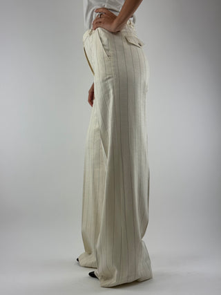 Pantalone gessato a palazzo - TAB1675