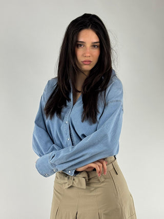 Camicia crop in denim - DAB5375