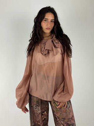 Blusa Satinata con Fiocco - TAC0429
