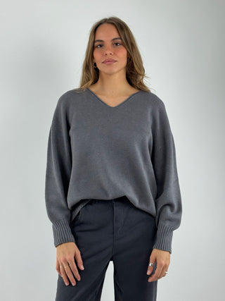 Maglia scollo v manica larga - FA106N
