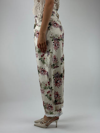 Pantalone fantasia fiori - R02L0863