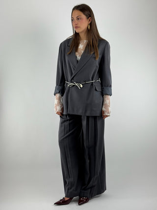 Pantalone con doppio cinturino - M09045