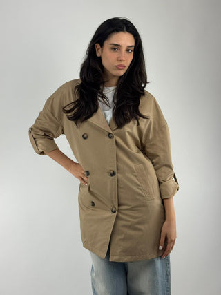 Trench lungo doppiopetto - T812