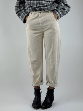 Pantalone vita bassa barrel elastico - FW102N