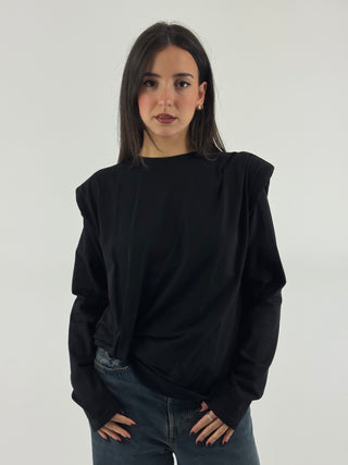 T-shirt con spallacci e nodo laterale - SH005150