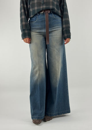 Jeans a palazzo con cintura - AI254058