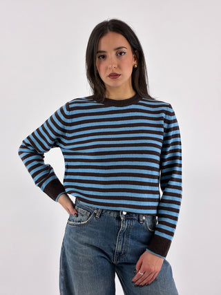 Maglioncino in maglia a righe- D82001