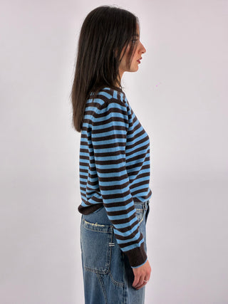 Maglioncino in maglia a righe- D82001