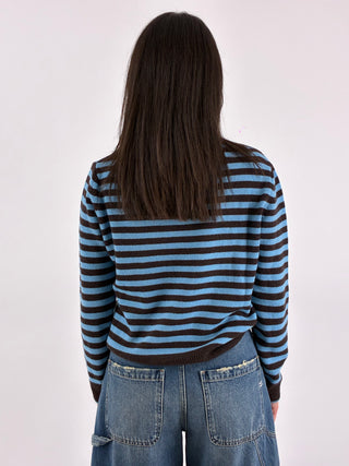Maglioncino in maglia a righe- D82001