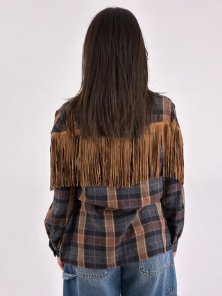 Camicia in check con frange - TAC1351