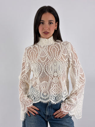 Maglia in pizzo - W26MA16