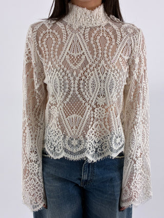 Maglia in pizzo - W26MA16