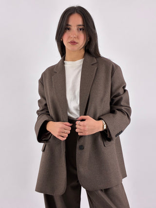 Blazer over gessato - TAC1730