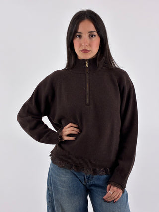 Lupetto in maglia a collo alto - D82588/APP1