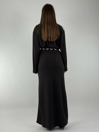 Abito lungo con cintura  - FW250006