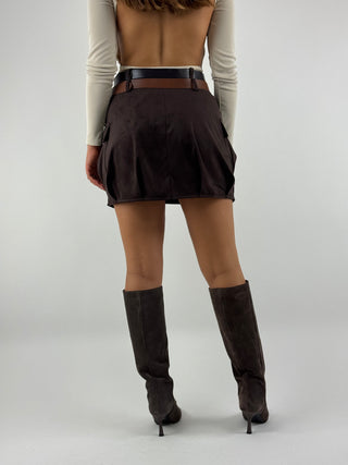 Gonna cargo doppia cintura - GFW-P041