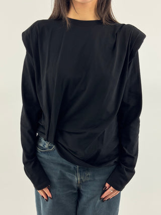 T-shirt con spallacci e nodo laterale - SH005150